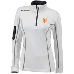 San Francisco Giants Columbia Women's Omni-Wick Shotgun Quarter-Zip Pullover Top - White Pullover