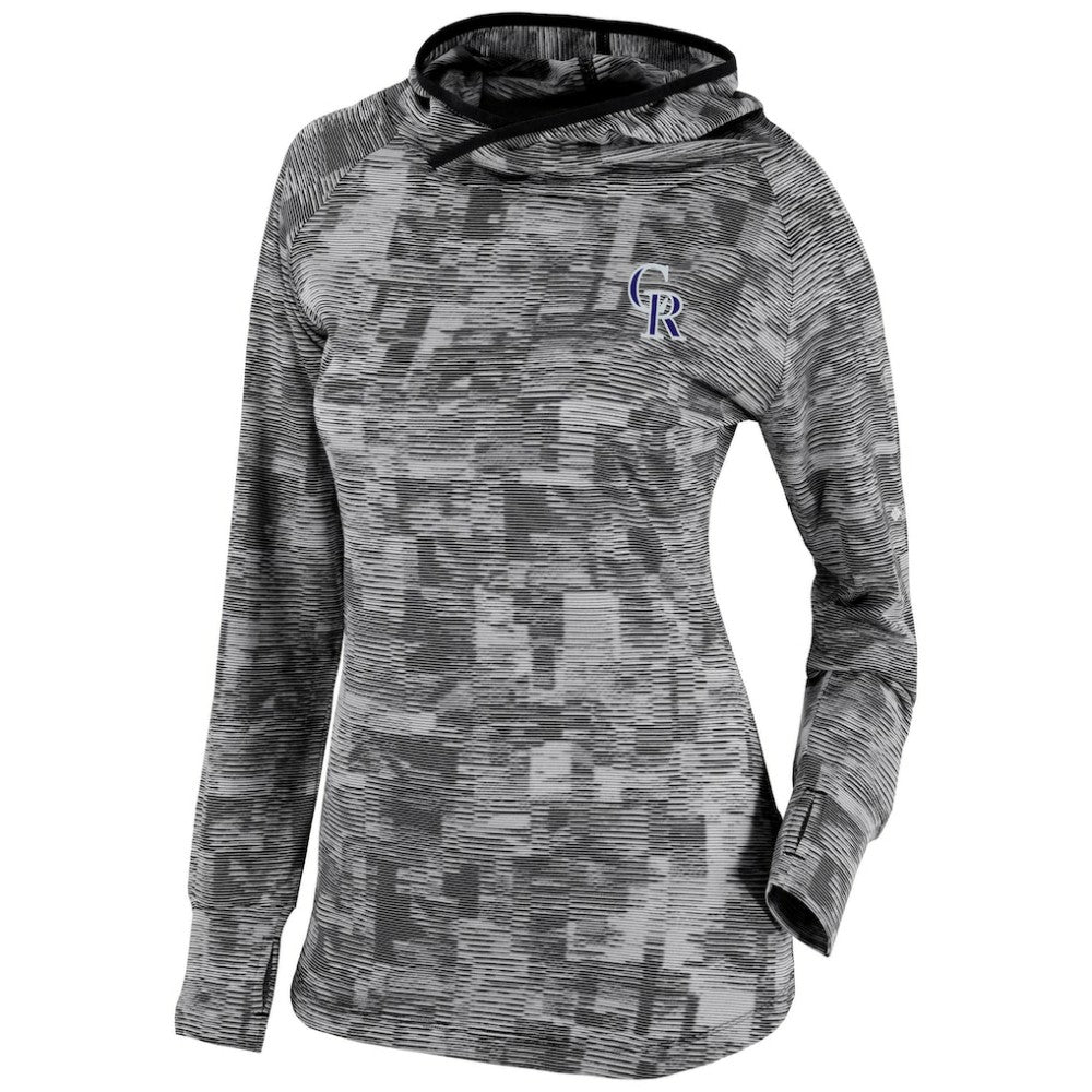 Colorado Rockies Columbia Women's Omni-Wick Sunday Ball Pullover Hoodie - Black Hoodies