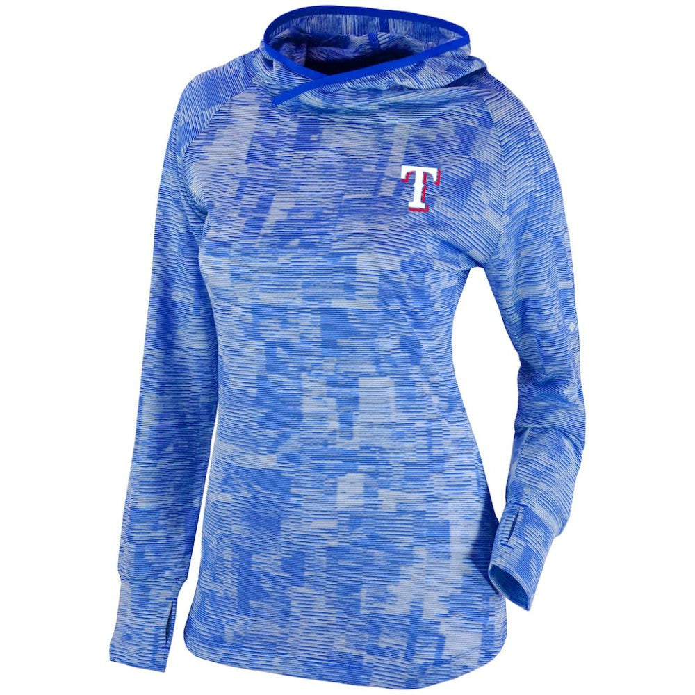 Texas Rangers Columbia Women's Omni-Wick Sunday Ball Pullover Hoodie - Royal Hoodies