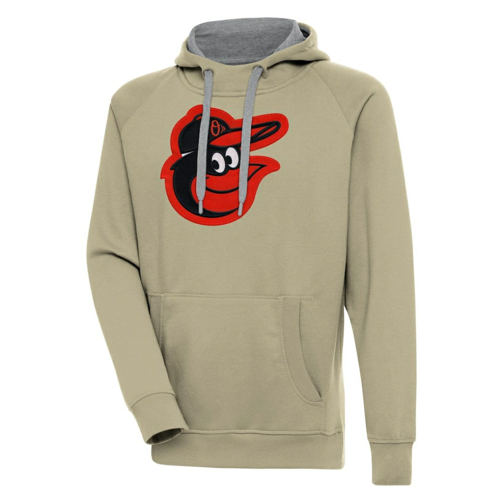 Baltimore Orioles Antigua Victory Pullover Hoodie - Khaki Hoodies