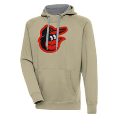 Baltimore Orioles Antigua Victory Pullover Hoodie - Khaki Hoodies
