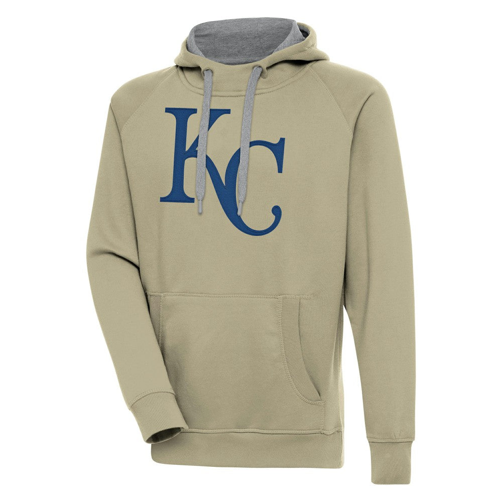 Kansas City Royals Antigua Victory Pullover Hoodie - Khaki Hoodies