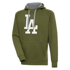 Los Angeles Dodgers Antigua Victory Pullover Hoodie - Olive Hoodies