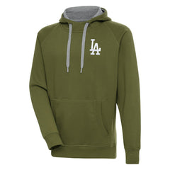 Los Angeles Dodgers Antigua Victory Pullover Hoodie - Olive Hoodies