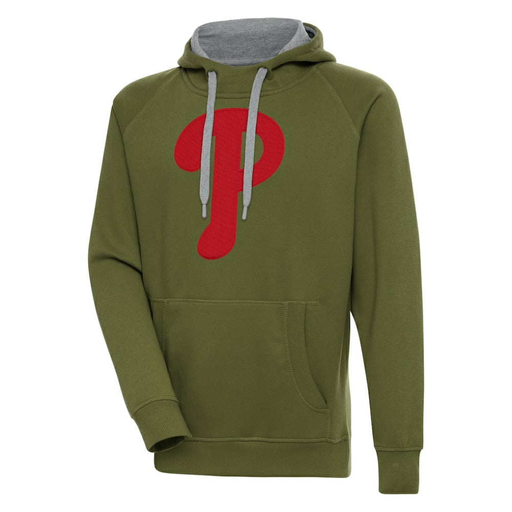 Philadelphia Phillies Antigua Victory Pullover Hoodie - Olive Hoodies