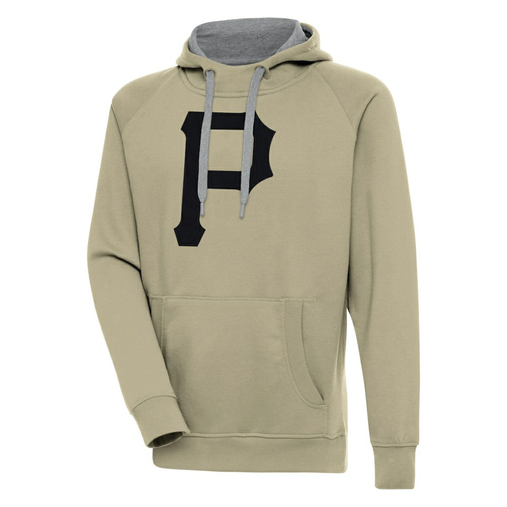 Pittsburgh Pirates Antigua Victory Pullover Hoodie - Khaki Hoodies