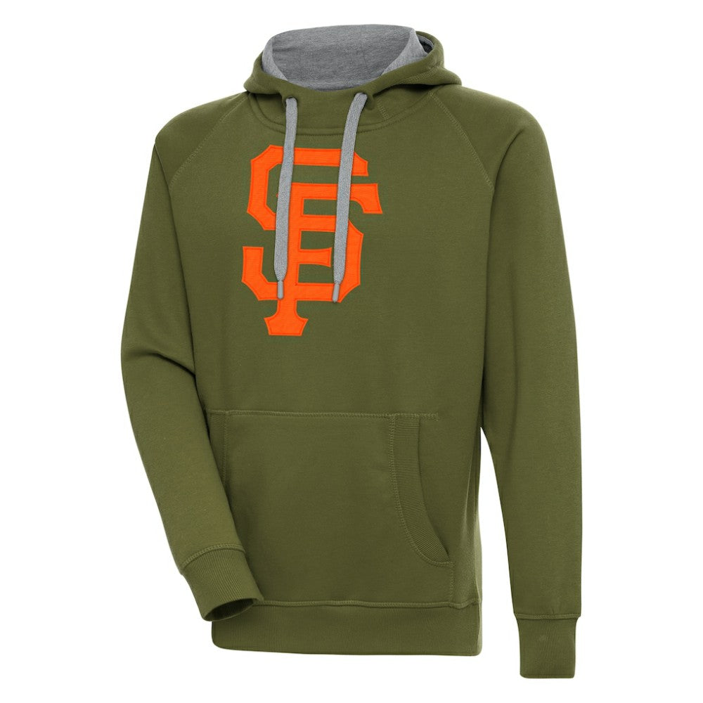 San Francisco Giants Antigua Victory Pullover Hoodie - Olive Hoodies