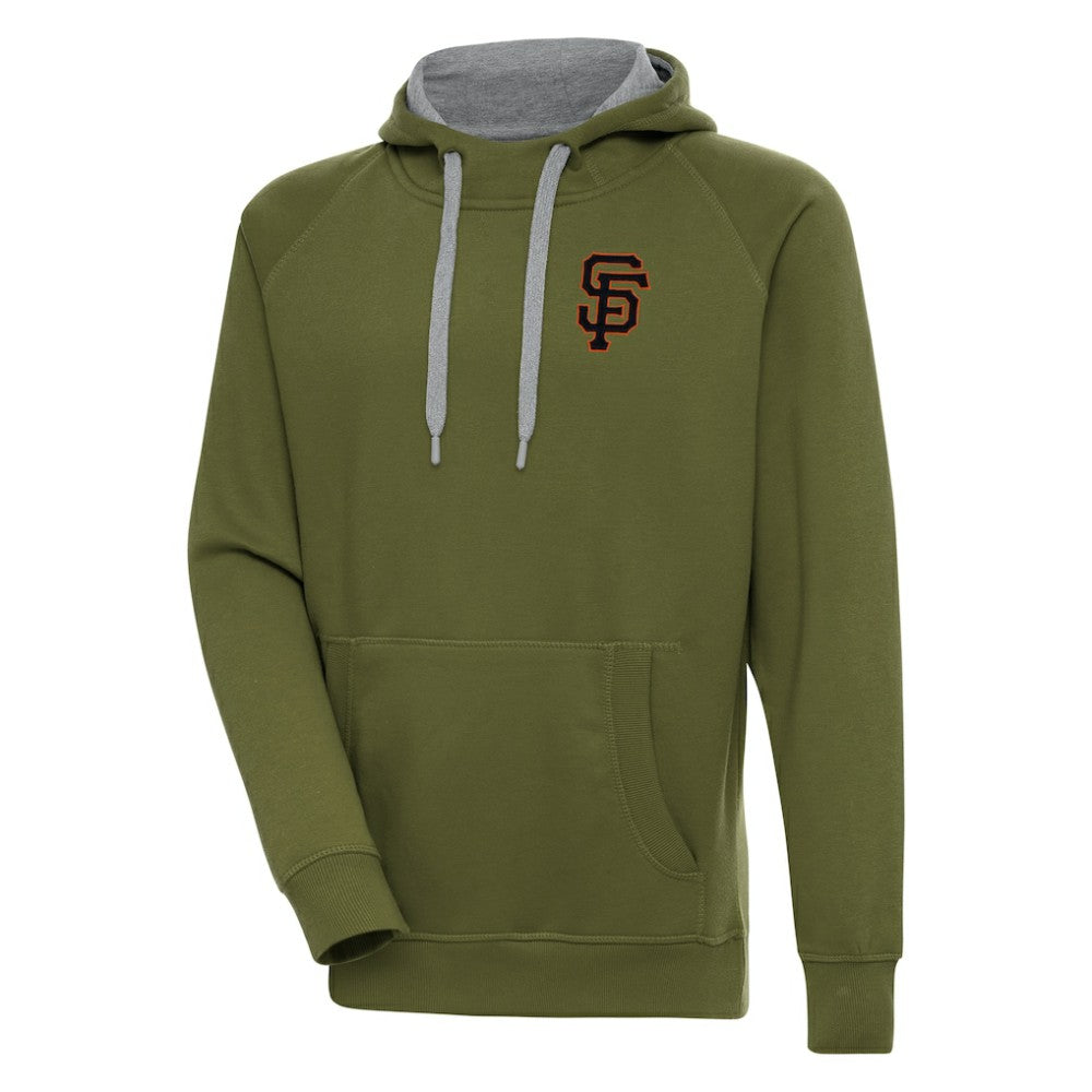 San Francisco Giants Antigua Victory Pullover Hoodie - Olive Hoodies