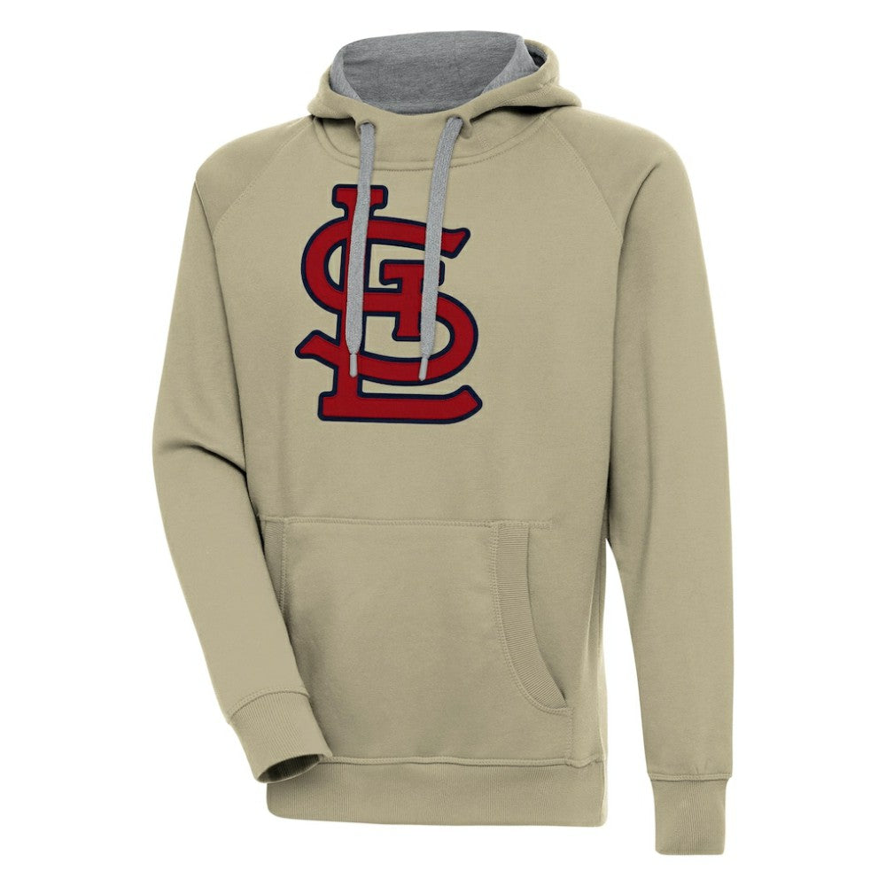 St. Louis Cardinals Antigua Victory Pullover Hoodie - Khaki Hoodies