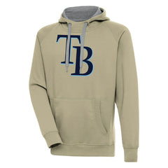 Tampa Bay Rays Antigua Victory Pullover Hoodie - Khaki Hoodies
