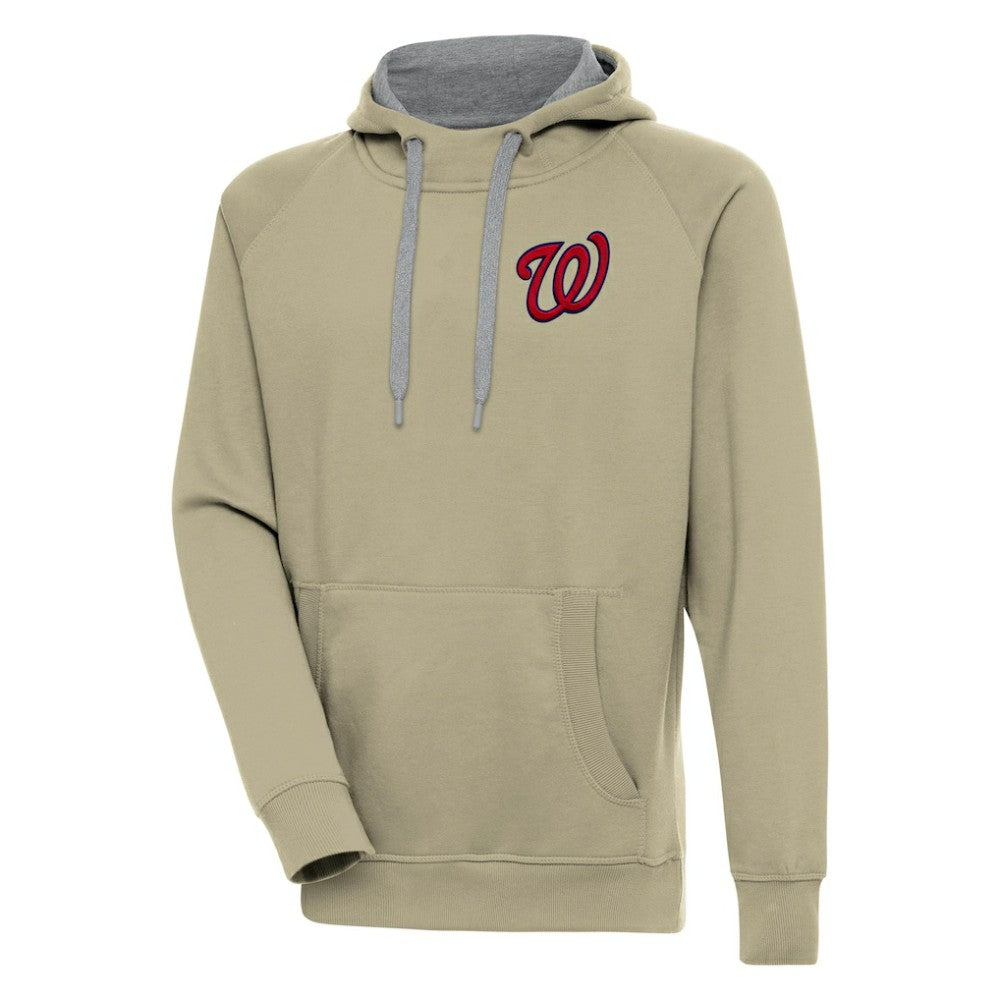 Washington Nationals Antigua Victory Pullover Hoodie - Khaki Hoodies