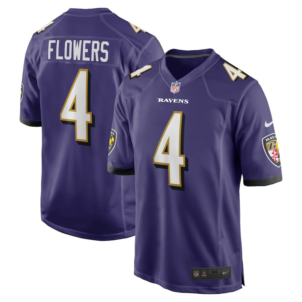 Zay Flowers Baltimore Ravens Game Jersey - Purple Jerseys