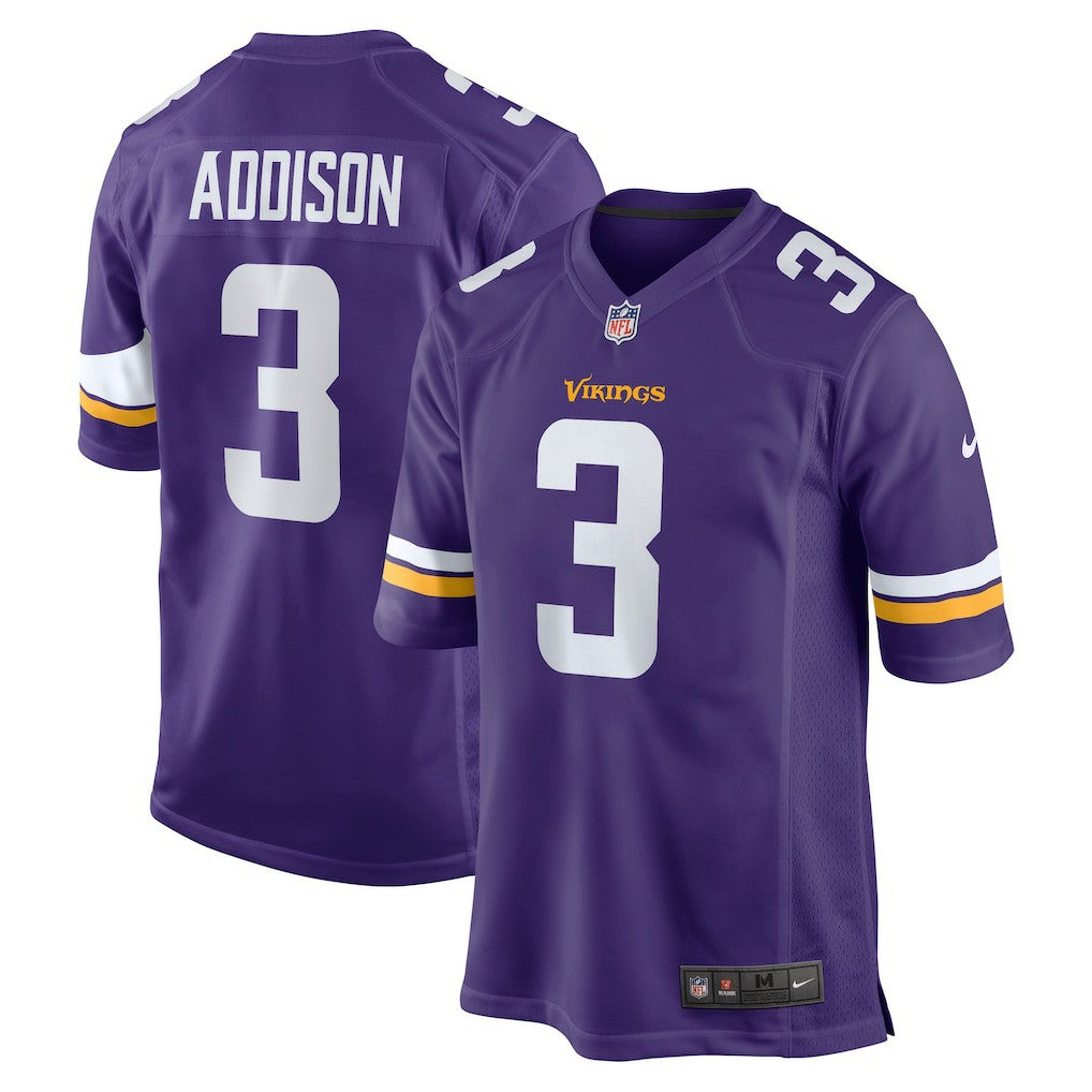 Jordan Addison Minnesota Vikings Game Jersey - Purple Jerseys