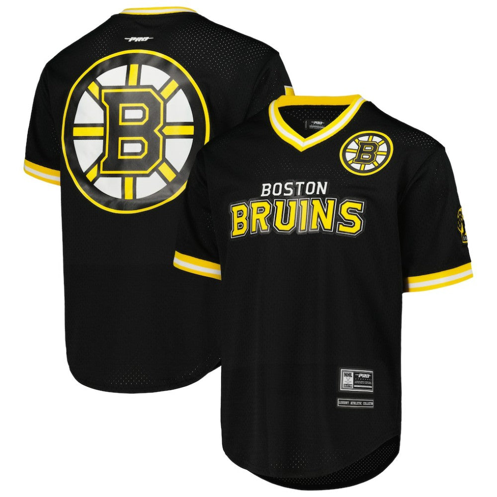 Boston Bruins Pro Standard Classic Mesh V-Neck T-Shirt - Black | US 200041437