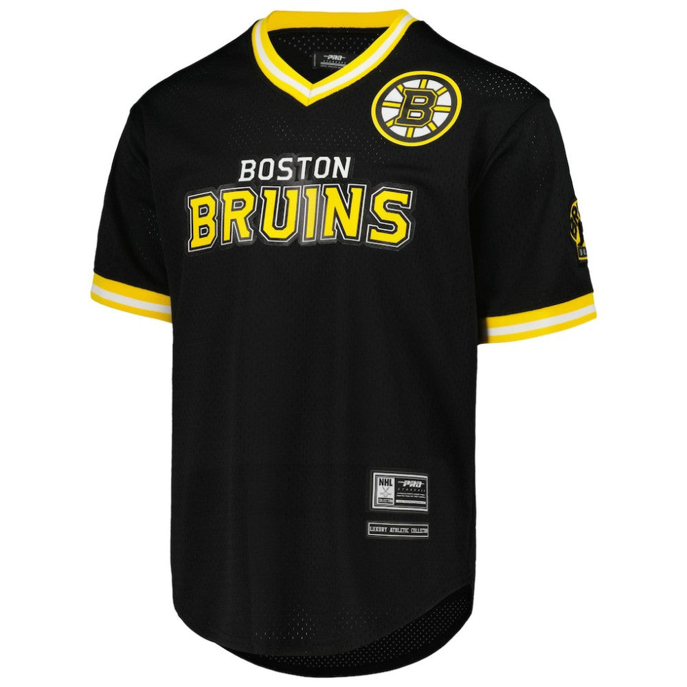 Boston Bruins Pro Standard Classic Mesh V-Neck T-Shirt - Black | US 200041437