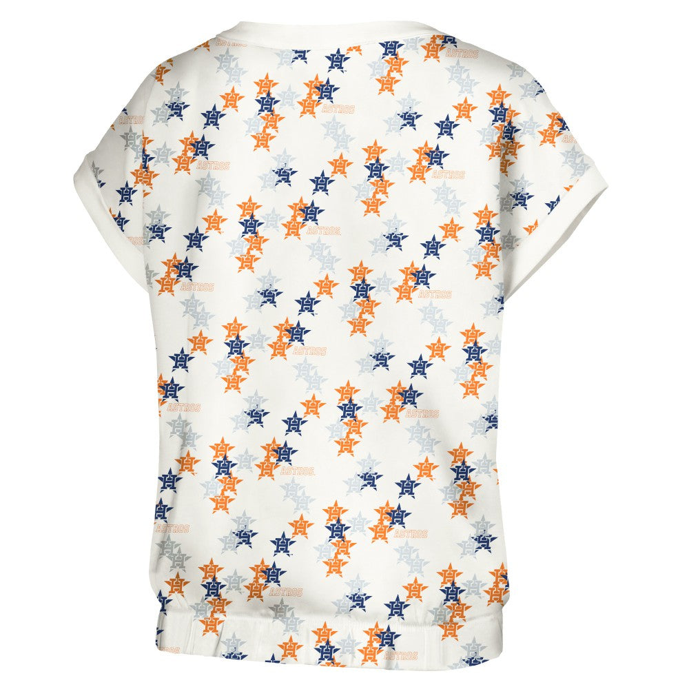 Houston Astros Lusso Women's Madge Dolman Tri-Blend T-Shirt - White T-shirts