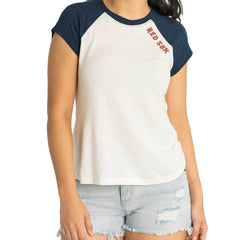 Boston Red Sox Lusso Women's Nikki Raglan T-Shirt - White T-shirts