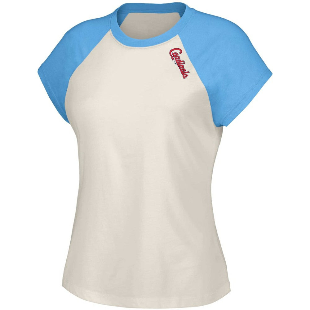 St. Louis Cardinals Lusso Women's Nikki Raglan T-Shirt - White T-shirts