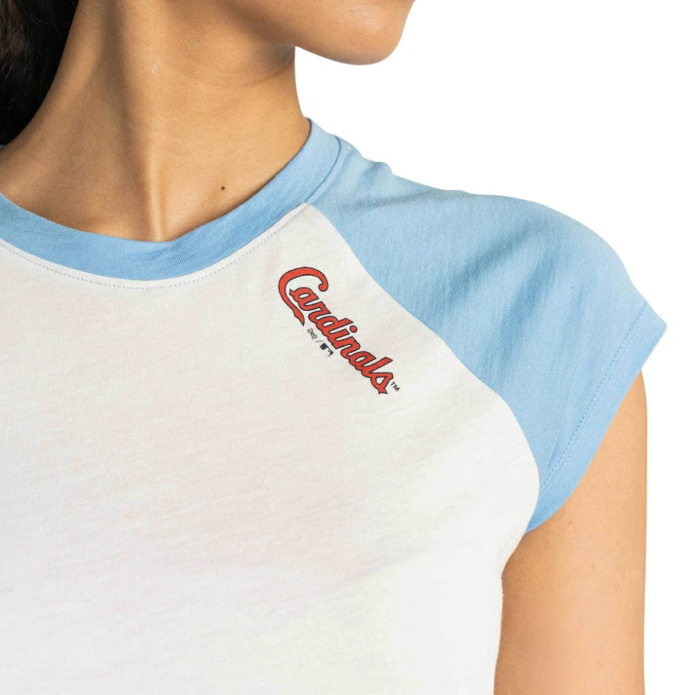 St. Louis Cardinals Lusso Women's Nikki Raglan T-Shirt - White T-shirts