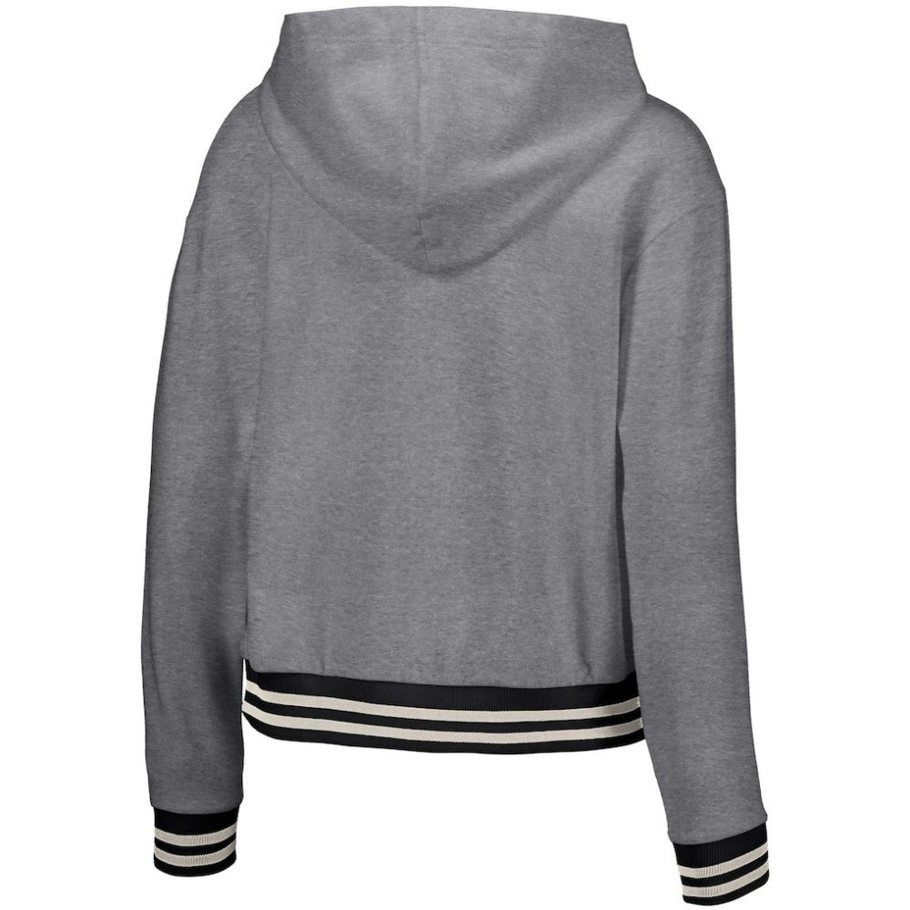 San Francisco Giants Lusso Women's Magnolia Tri-Blend Quarter-Zip Hoodie - Gray Hoodies