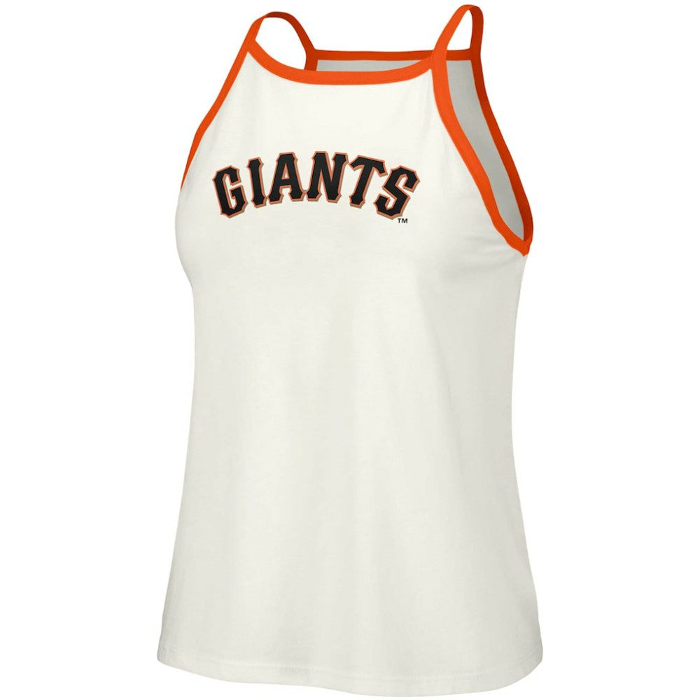 San Francisco Giants Lusso Women's Nadine Halter Tank Top - White Tanks