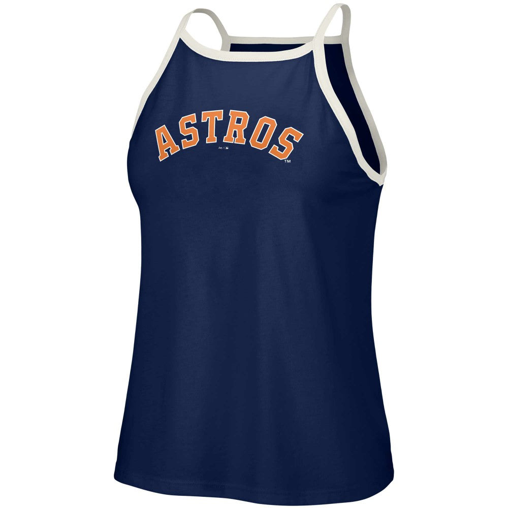 Houston Astros Lusso Women's Nadine Halter Tank Top - Navy Tanks