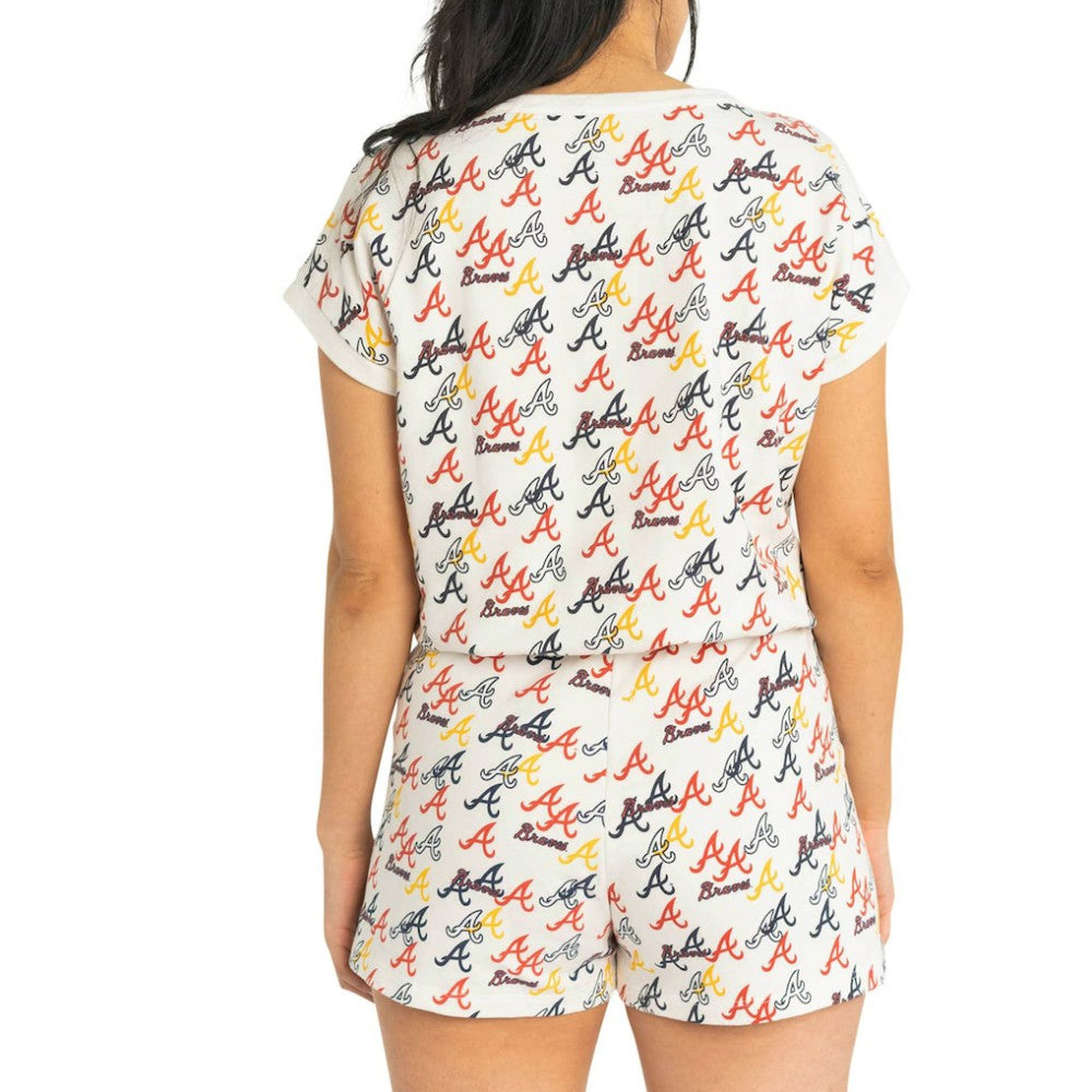 Atlanta Braves Lusso Women's Marge Shorts - White Shorts