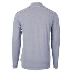 Minnesota Twins Cutter & Buck Virtue Eco Pique Micro Stripe Recycled Quarter-Zip Pullover Top - Navy/White Pullover