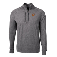 Baltimore Orioles Cutter & Buck Adapt Eco Knit Stretch Recycled Quarter-Zip Pullover Top - Heather Black Pullover