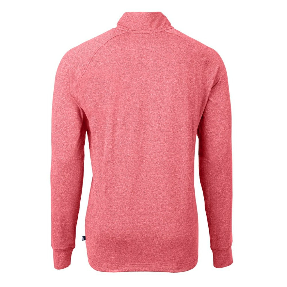 St. Louis Cardinals Cutter & Buck Adapt Eco Knit Stretch Recycled Quarter-Zip Pullover Top - Heather Red Pullover