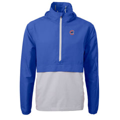 Chicago Cubs Cutter & Buck Charter Eco Recycled Half-Zip Anorak Jacket - Royal/Gray Jackets
