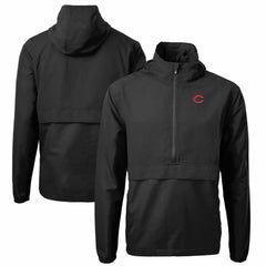 Cincinnati Reds Cutter & Buck Charter Eco Recycled Half-Zip Anorak Jacket - Black Jackets
