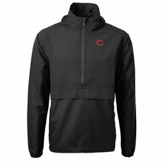 Cincinnati Reds Cutter & Buck Charter Eco Recycled Half-Zip Anorak Jacket - Black Jackets