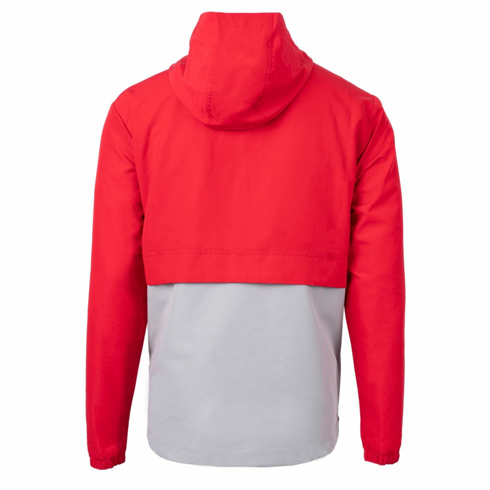 Cincinnati Reds Cutter & Buck Charter Eco Recycled Half-Zip Anorak Jacket - Red/Gray Jackets