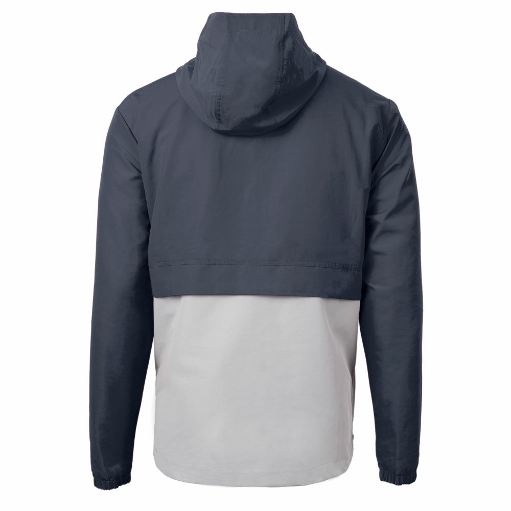 Cleveland Guardians Cutter & Buck Charter Eco Recycled Half-Zip Anorak Jacket - Navy/Gray Jackets