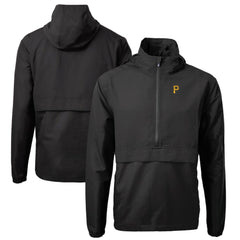 Pittsburgh Pirates Cutter & Buck Charter Eco Recycled Half-Zip Anorak Jacket - Black Jackets