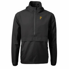 Pittsburgh Pirates Cutter & Buck Charter Eco Recycled Half-Zip Anorak Jacket - Black Jackets
