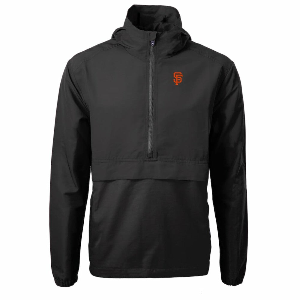 San Francisco Giants Cutter & Buck Charter Eco Recycled Half-Zip Anorak Jacket - Black Jackets