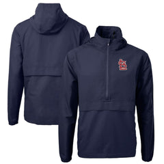 St. Louis Cardinals Cutter & Buck Charter Eco Recycled Half-Zip Anorak Jacket - Navy Jackets
