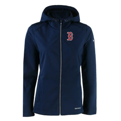 Boston Red Sox Cutter & Buck Women's Evoke Eco Softshell Recycled Full-Zip Jacket - Navy Jackets