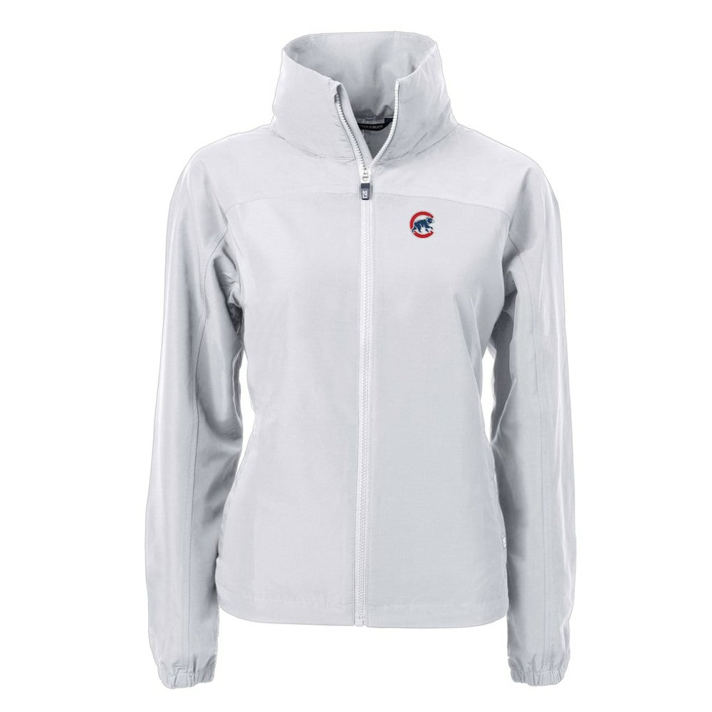 Chicago Cubs Cutter & Buck Women's Charter Eco Recycled Full-Zip Jacket - Gray Jackets