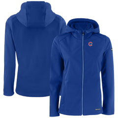 Chicago Cubs Cutter & Buck Women's Evoke Eco Softshell Recycled Full-Zip Jacket - Royal Jackets