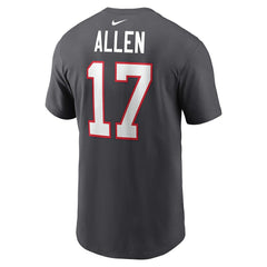 Josh Allen Buffalo Bills Player Name & Number T-Shirt - Anthracite T-shirts