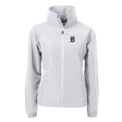 Detroit Tigers Cutter & Buck Women's Charter Eco Recycled Full-Zip Jacket - Gray Jackets