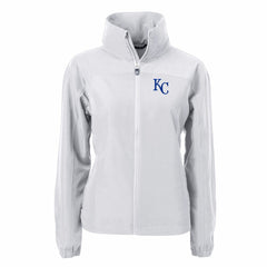 Kansas City Royals Cutter & Buck Women's Charter Eco Recycled Full-Zip Jacket - Gray Jackets