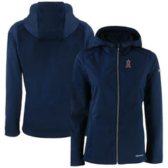 Los Angeles Angels Cutter & Buck Women's Evoke Eco Softshell Recycled Full-Zip Jacket - Navy Jackets