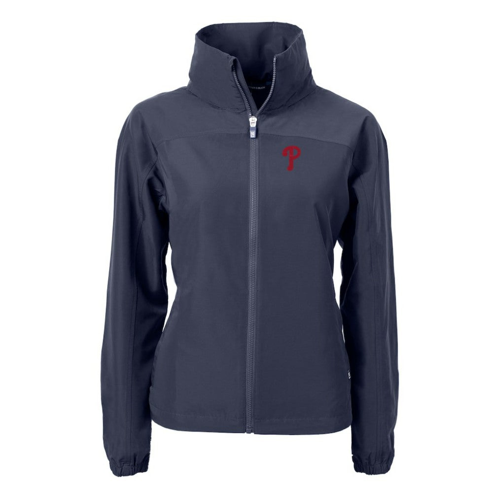 Philadelphia Phillies Cutter & Buck Women's Charter Eco Recycled Full-Zip Jacket - Navy Jackets