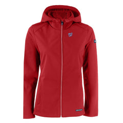 Washington Nationals Cutter & Buck Women's Evoke Eco Softshell Recycled Full-Zip Jacket - Red Jackets
