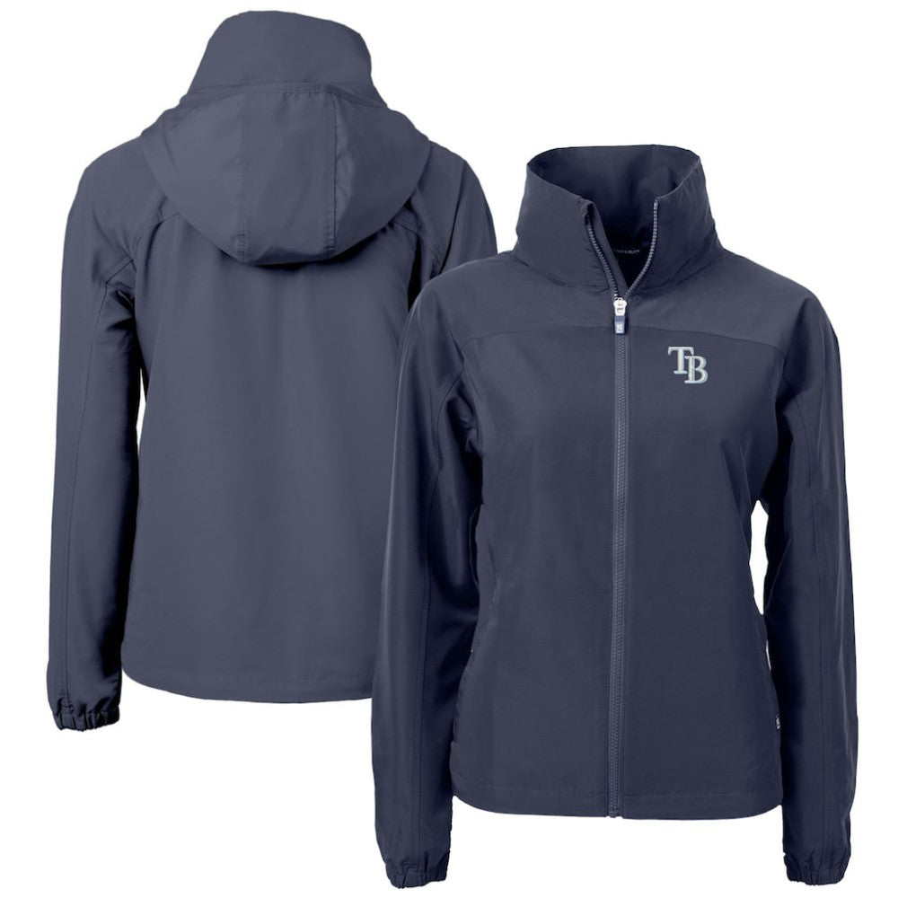 Tampa Bay Rays Cutter & Buck Women's Charter Eco Recycled Full-Zip Jacket - Navy Jackets