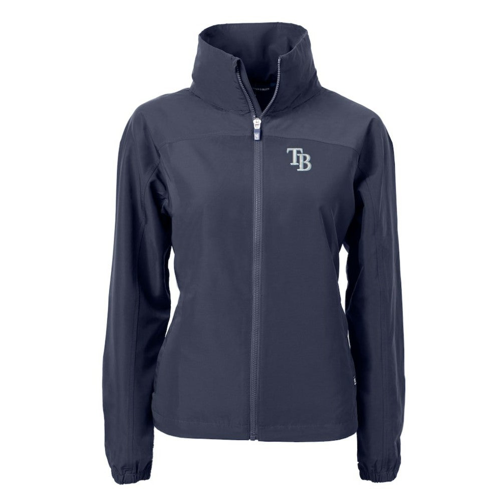Tampa Bay Rays Cutter & Buck Women's Charter Eco Recycled Full-Zip Jacket - Navy Jackets